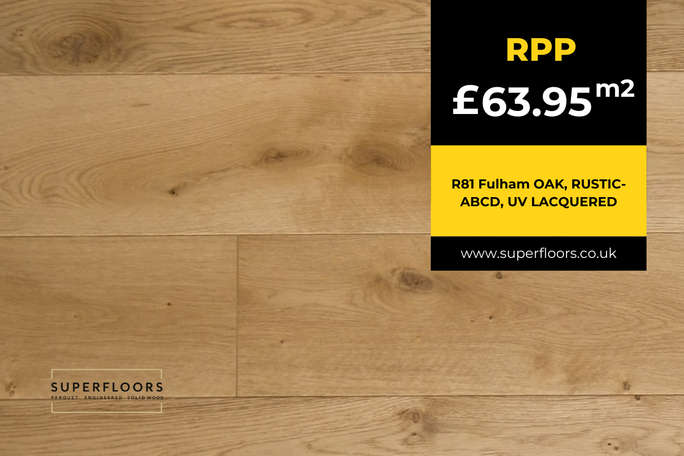 R81 Fulham OAK, RUSTIC-ABCD, UV LACQUERED