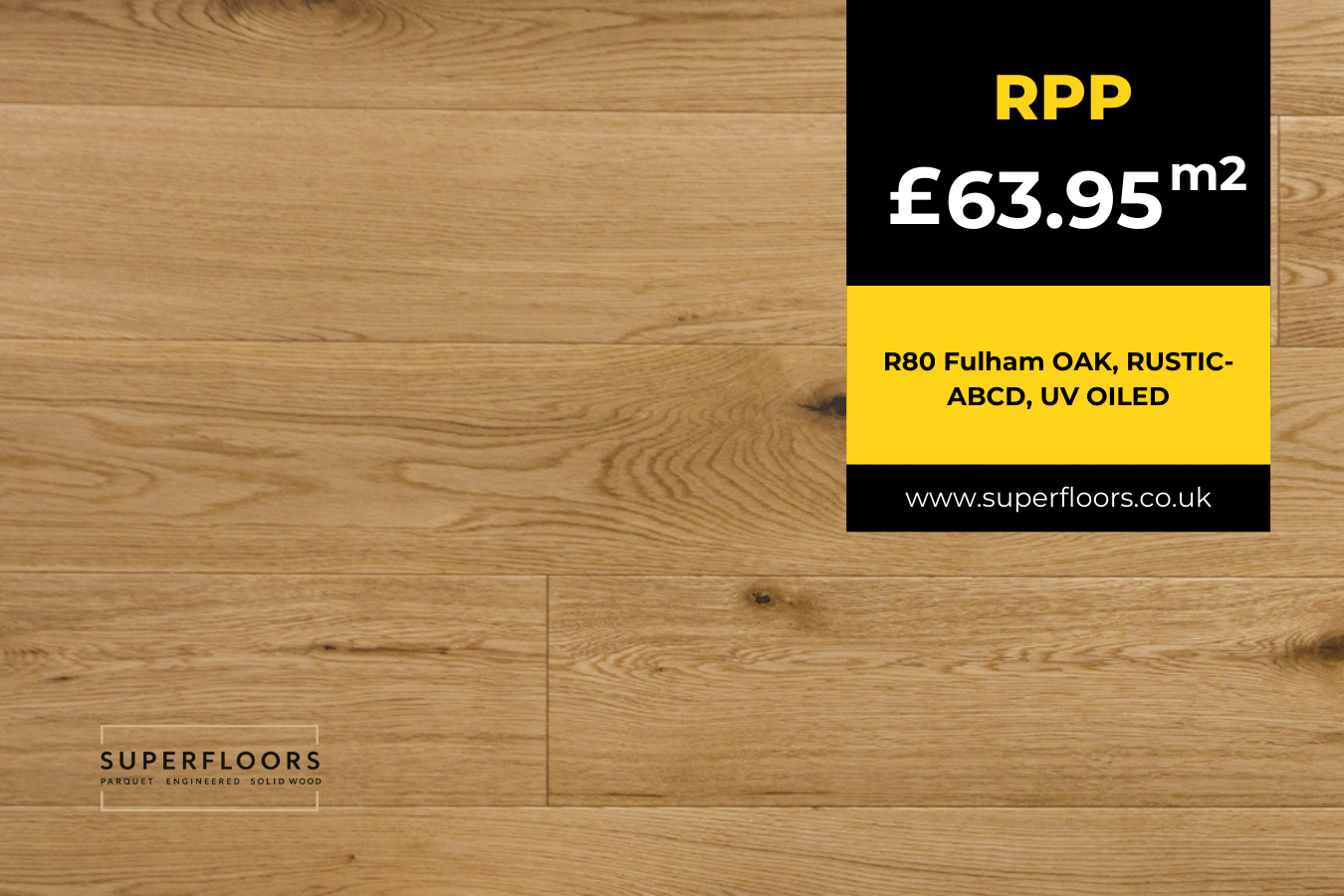 R80 Fulham OAK, RUSTIC-ABCD, UV OILED