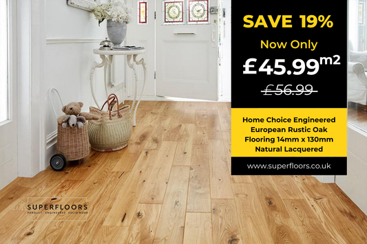 Home Choice Engineered European Rustic Oak Flooring 14mm x 130mm Natural Lacquered