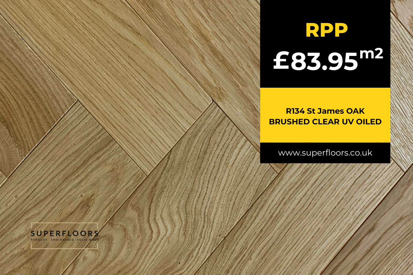 R134 St James OAK BRUSHED CLEAR UV OILED
