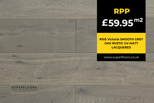 R105 Victoria SMOOTH GREY OAK RUSTIC UV MATT LACQUERED