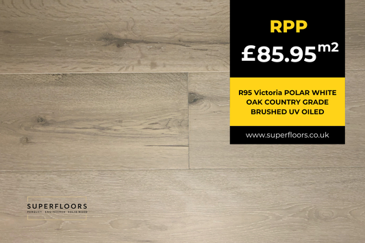 R95 Victoria POLAR WHITE OAK COUNTRY GRADE BRUSHED UV OILED