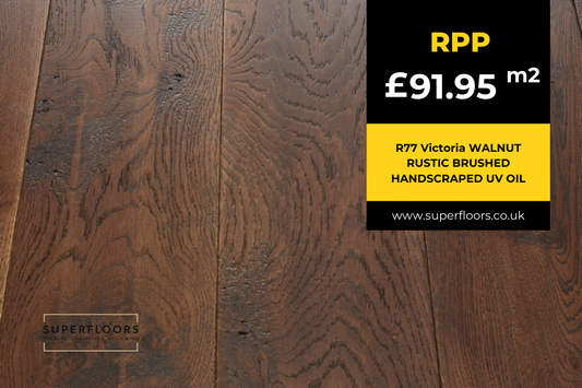 R77 Victoria WALNUT RUSTIC BRUSHED HANDSCRAPED UV OIL