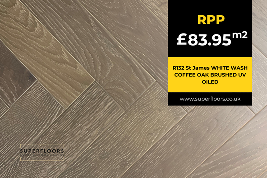 R132 St James WHITE WASH COFFEE OAK BRUSHED UV OILED