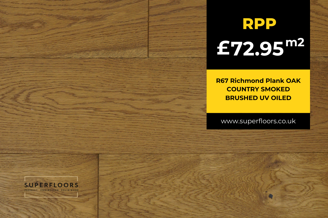 R67 Richmond Plank OAK COUNTRY SMOKED BRUSHED UV OILED