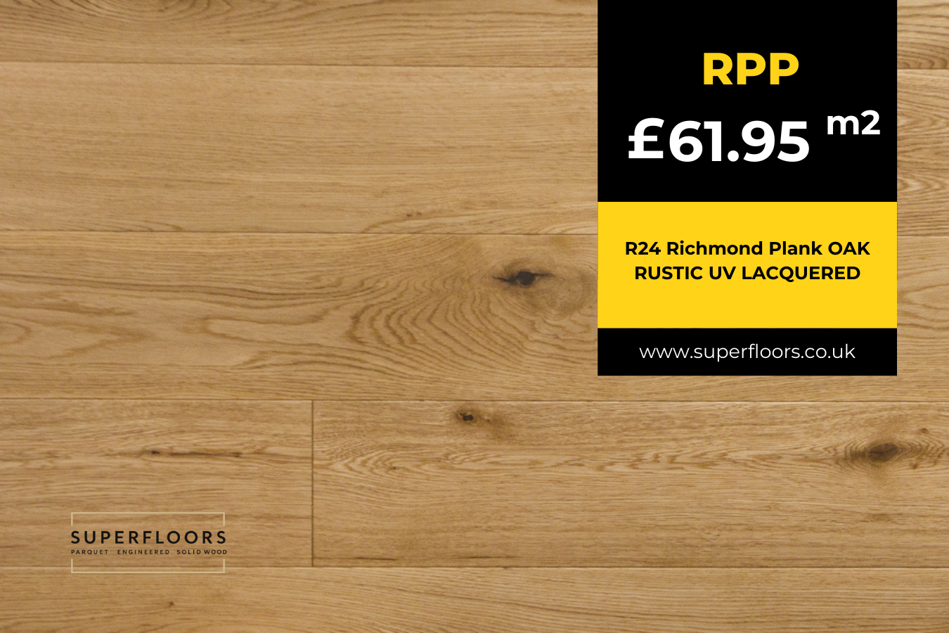 R24 Richmond Plank OAK RUSTIC UV LACQUERED