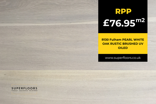 R130 Fulham PEARL WHITE OAK RUSTIC BRUSHED UV OILED