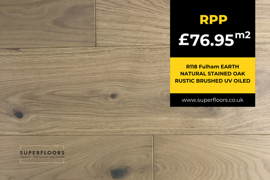R118 Fulham EARTH NATURAL STAINED OAK RUSTIC BRUSHED UV OILED