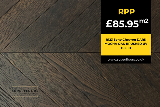 R123 Soho Chevron DARK MOCHA OAK BRUSHED UV OILED