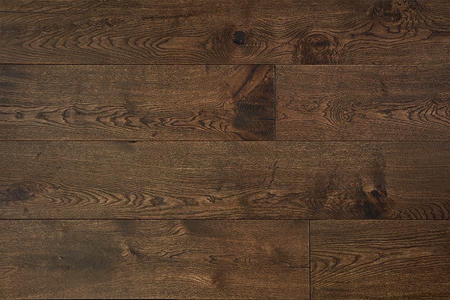 Galleria Professional Engineered European Rustic Oak Flooring 20mm x 240mm Deep Forest Brown Lacquered