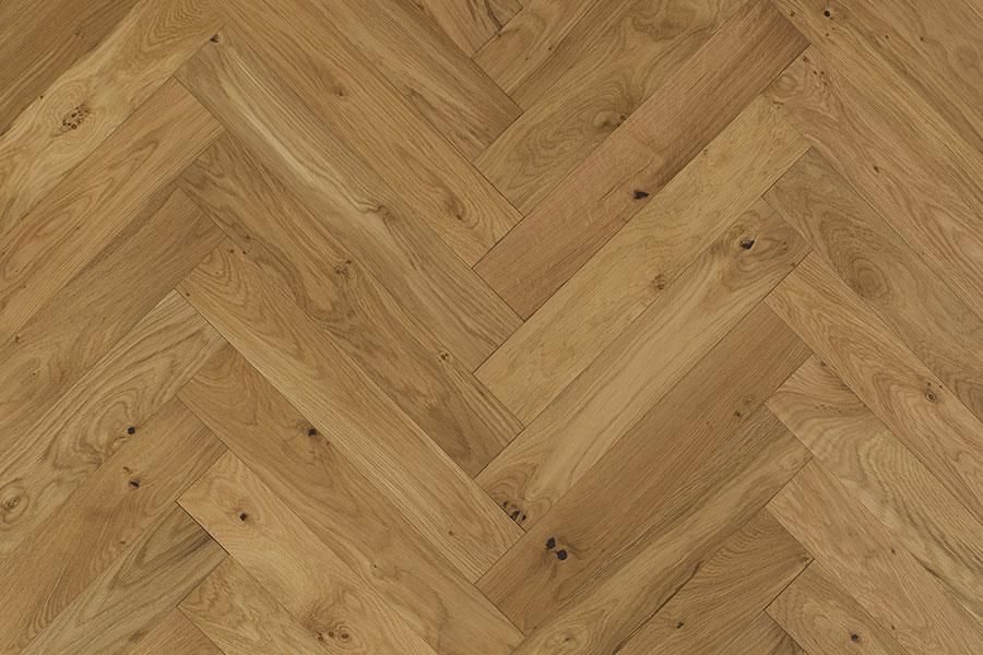 Galleria Professional Engineered Rustic Oak Herringbone Flooring 20mm x 90mm Natural Brushed & Oiled