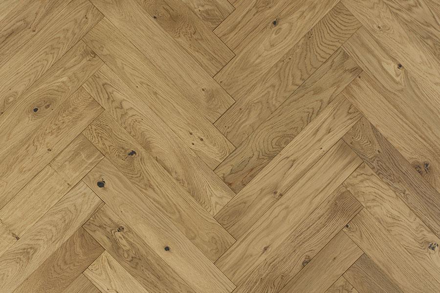 Galleria Professional Engineered Rustic Oak Herringbone Flooring 20mm x 90mm x 500mm Natural Lacquered