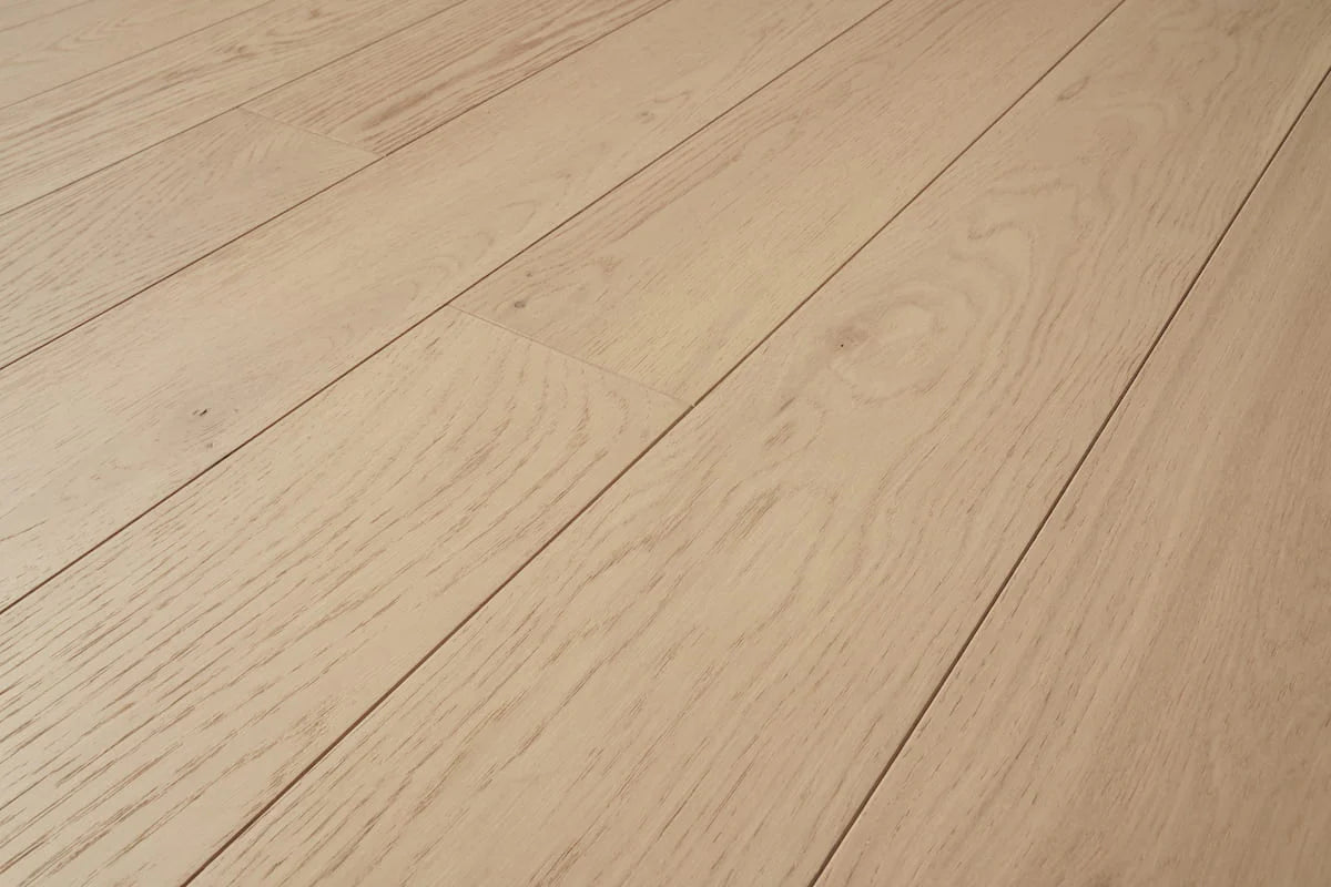 Mega Deal European Engineered Rustic Oak 12mm x 150mm Alabaster Brushed UV Lacquer