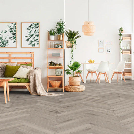Oak Silver Herringbone 8mm Laminate Flooring